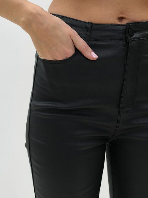 Джинсы VICO JEANS Брюки женские кожаные с флисом (фото, вид 17)